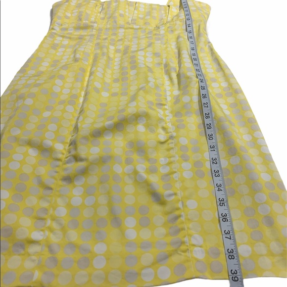 Calvin Klein Size 12 Yellow Polka Dot Dress - Picture 7 of 8